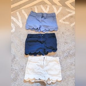 Three scalloped shorts CrewCuts 3T